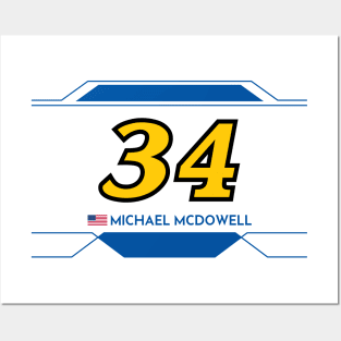 Michael McDowell #34 2023 NASCAR Design Posters and Art